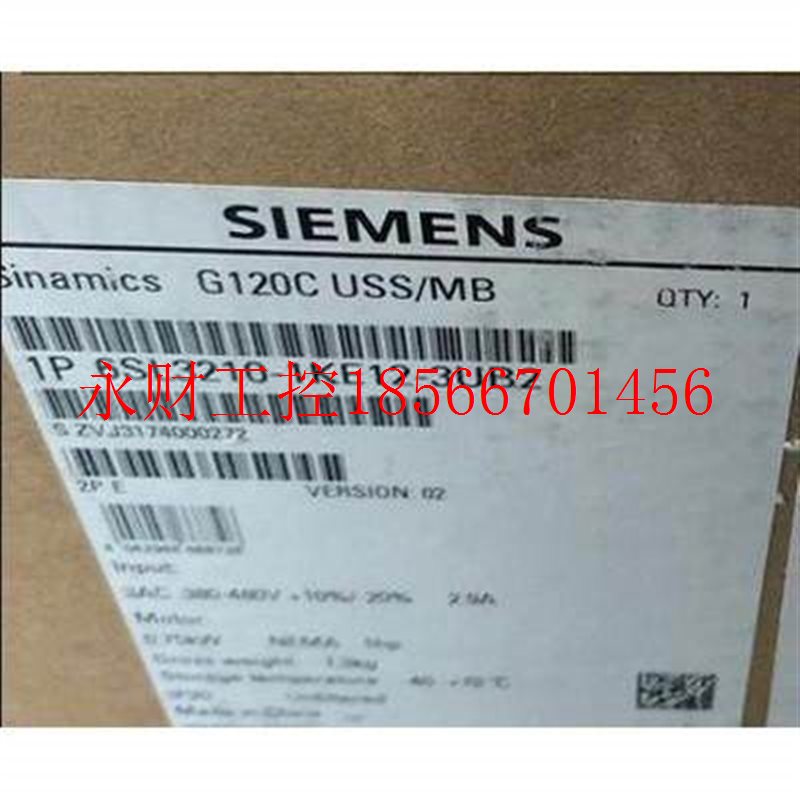 议价全新 原装 6SL3210-1KE12-3UB2 SINAMICS G120C 标称功率 0￥
