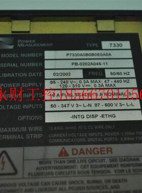 议价施耐德控制器 PB-0005A161-10 P733 7330 ION 成色新￥