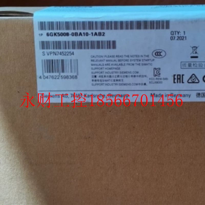 议价工业网络交换机6GK5208-0AB10-1AB2 全新西门子￥