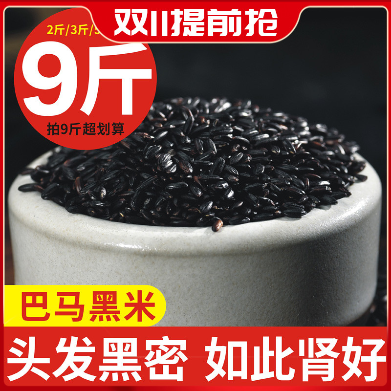 新米广西巴马黑米农家自种长寿米黑大米比东兰墨米五谷杂粮散装