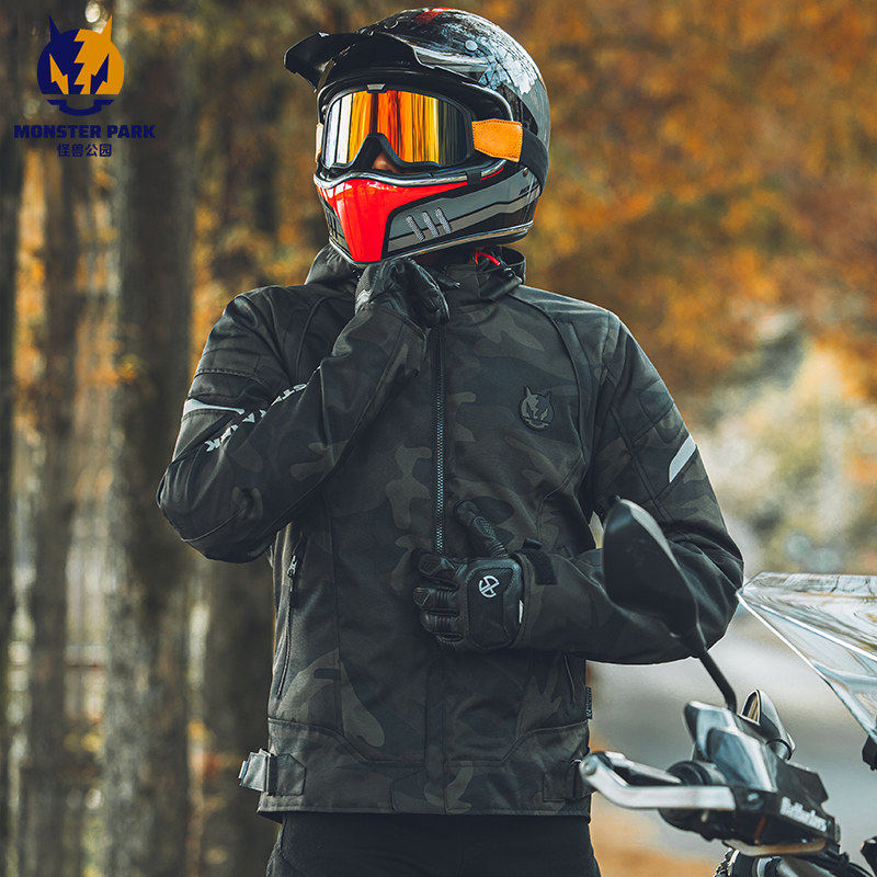 怪兽公园摩托车骑行服前哨可拆卸四季通勤机车服男骑士摩旅透气