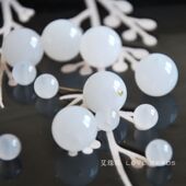 白玉髓散珠子4 diy手工串珠配件手链项链饰品配饰 10mm隔珠