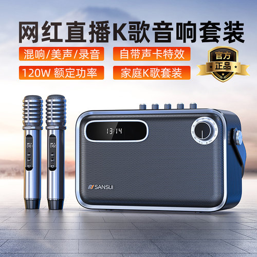 山水手提便携式无线蓝牙K歌音响