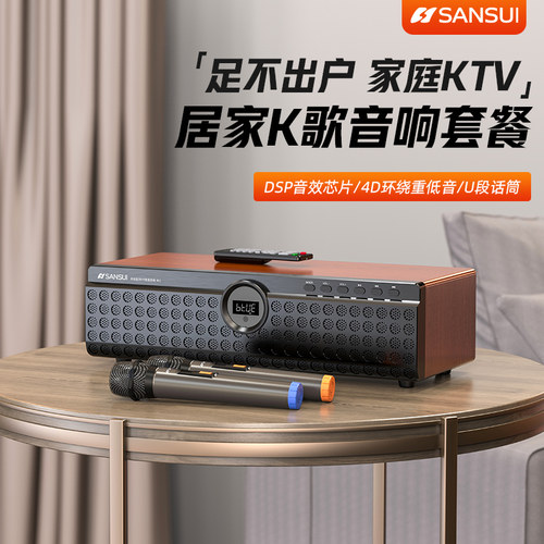 山水N12家庭ktv音响套装客厅k歌全套卡拉ok机家用点歌机2025新款