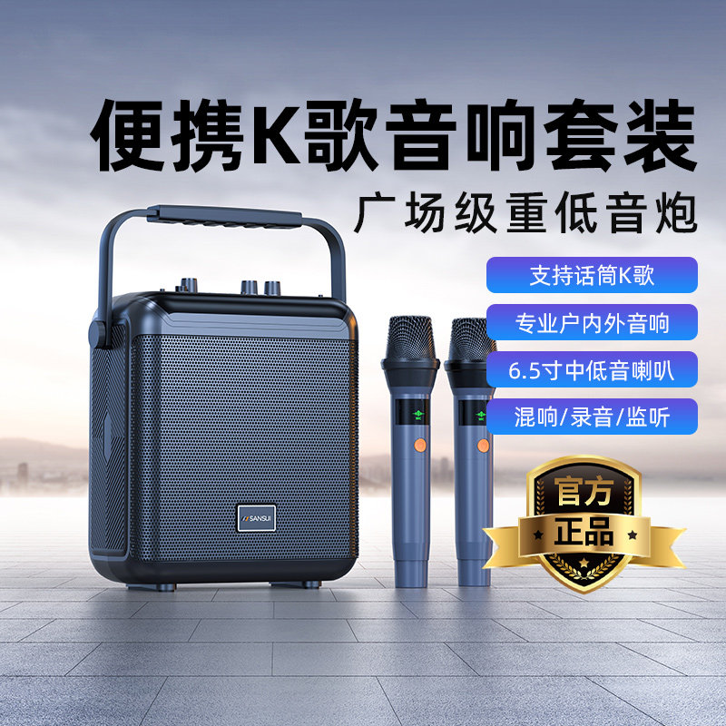 山水广场舞音响户外K歌音箱便携拉杆广场音箱/户外音
