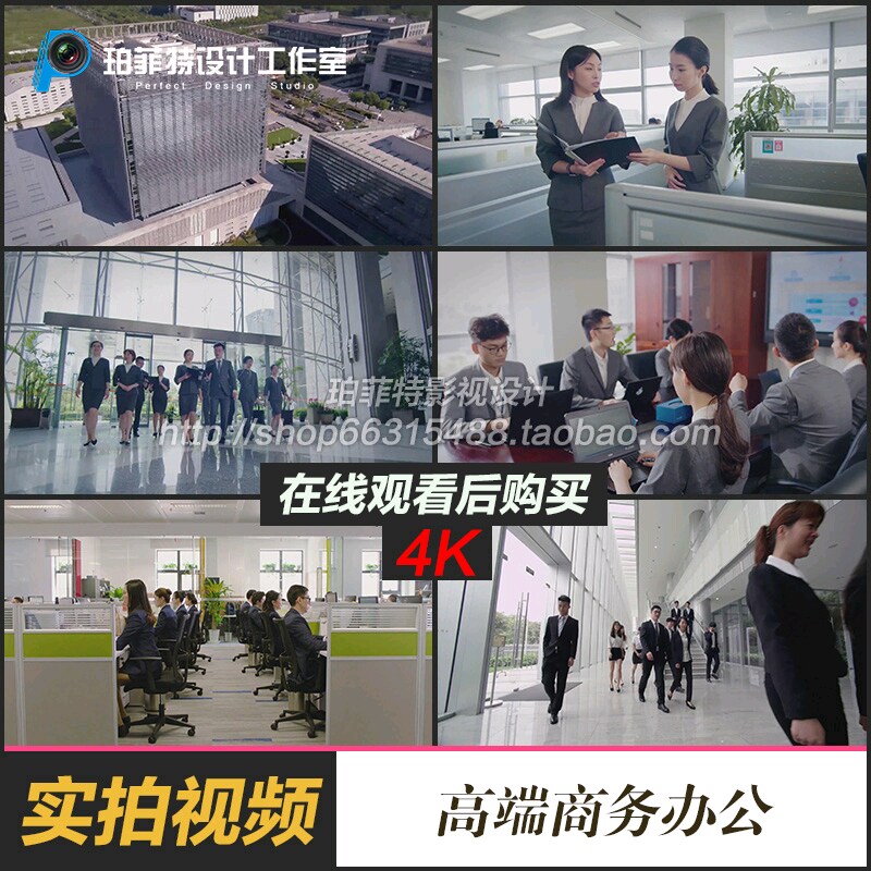 4k高端企业商务办公视频素材白领互联网90后青年公司上班日常工作