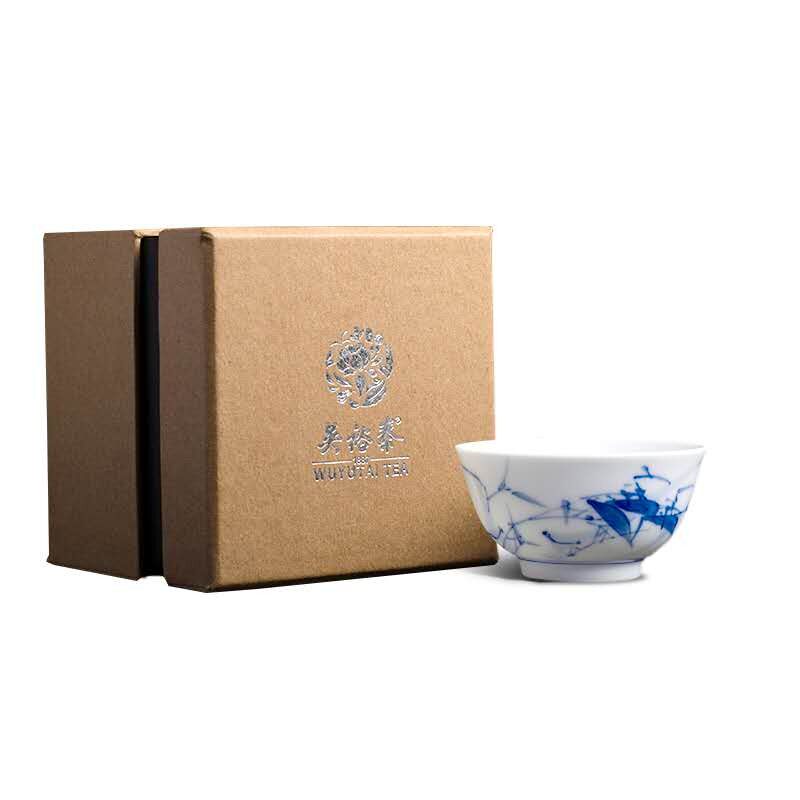 北京吴裕泰瓷质茶具手绘清竹主人小品杯100ml包邮实体店发货