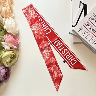 喜庆红色发带丝巾女新款小长条绑发高级感绑包丝带扎头发搭配衬衫