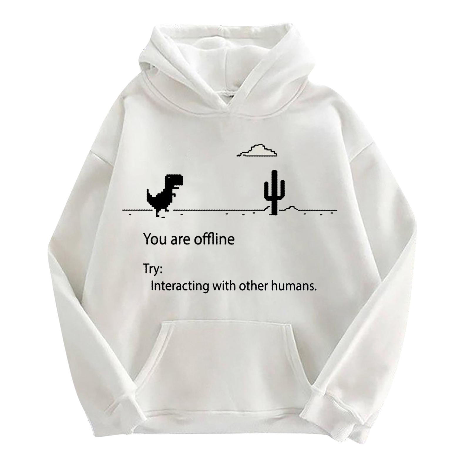 2023跨境新款亚马逊新品欧美女装卫衣套头 动物印花 圆领连帽TEMU