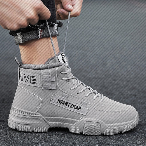 马丁靴男英伦高帮休闲工装鞋子冬