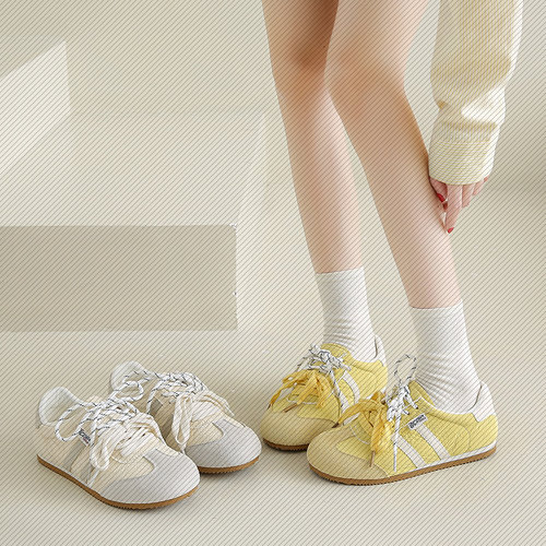 ins韩版新款德训鞋女2025春季学