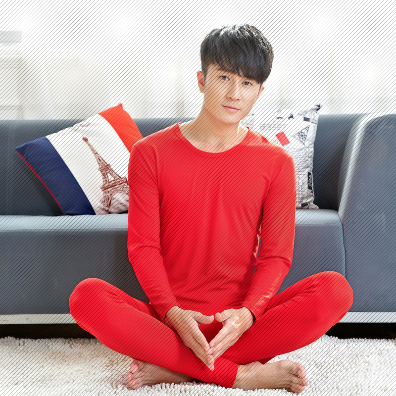 荣樱保暖内衣男士j基础打底内衣套装薄款秋衣秋裤防寒超薄