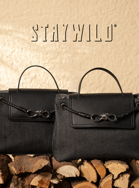 STAYWILD26SS“玄靛系列”日产牛仔丹宁布真皮头层牛皮手提斜挎包
