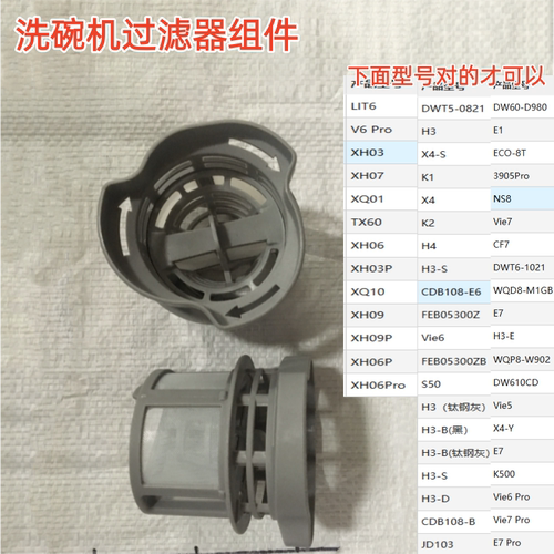 洗碗机Vie6/Vie7/K1过滤器组件