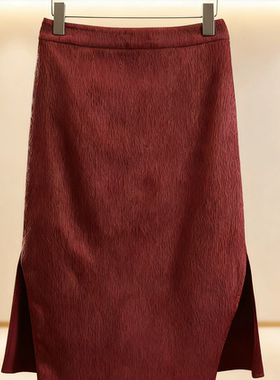 【雯】韩版高腰包臀过膝显瘦半身裙25冬A字裙子B239B41