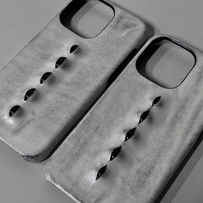 ALLEYES 眼睛设计 | 脊骨真皮苹果手机壳纯手工制作