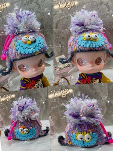 超萌Zsiga嘎子姐八分可动人偶bjd娃衣穿搭配饰卡通表情大球球帽子