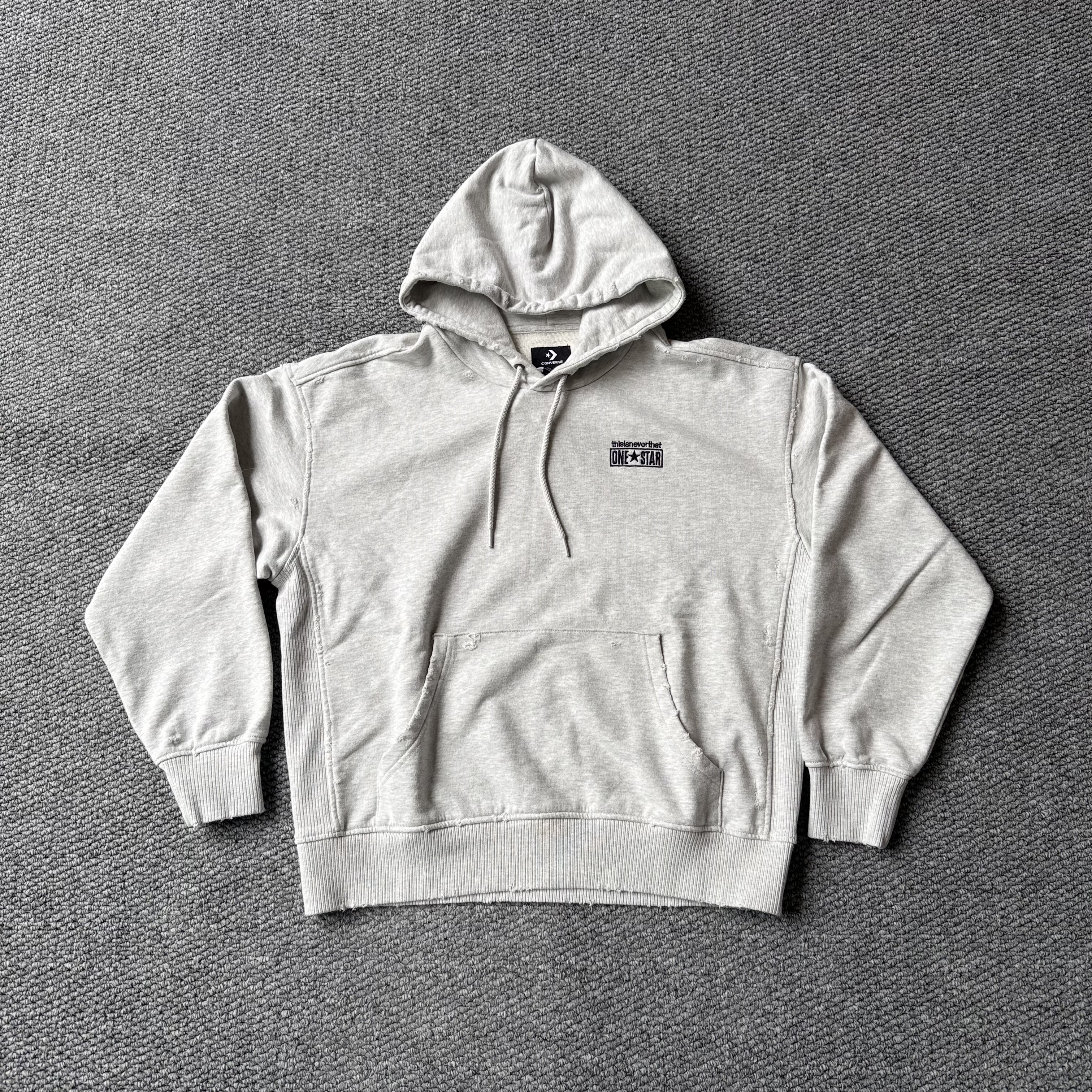 Converse x Thisisneverthat Hoodie 灰色联名徽标秋冬连帽衫卫衣