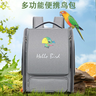 中小型宠物鹦鹉外出背包透明笼子便携外带运输箱玄凤手养鸟灰鹦鹉