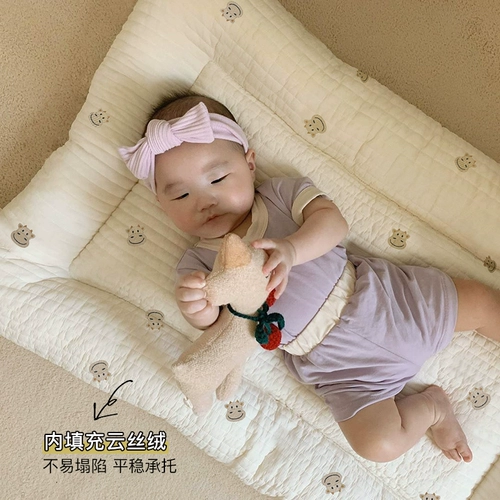 Детская хлопковая портативная кровать для новорожденных, дышащая подушка для выхода на улицу, 3D