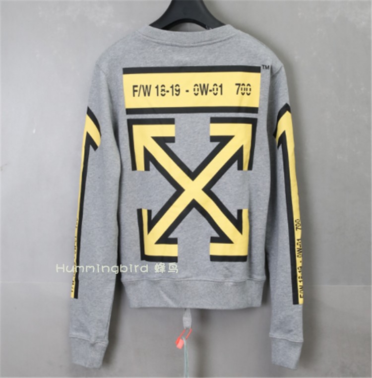 ÕýÆ·´ú¹º OFF WHITE OWÄÐŮͬ¿î »ÆÉ«Ê±¼ä¼ýÍ·³¤ÐäÔ²ÁìÎÀÒÂ