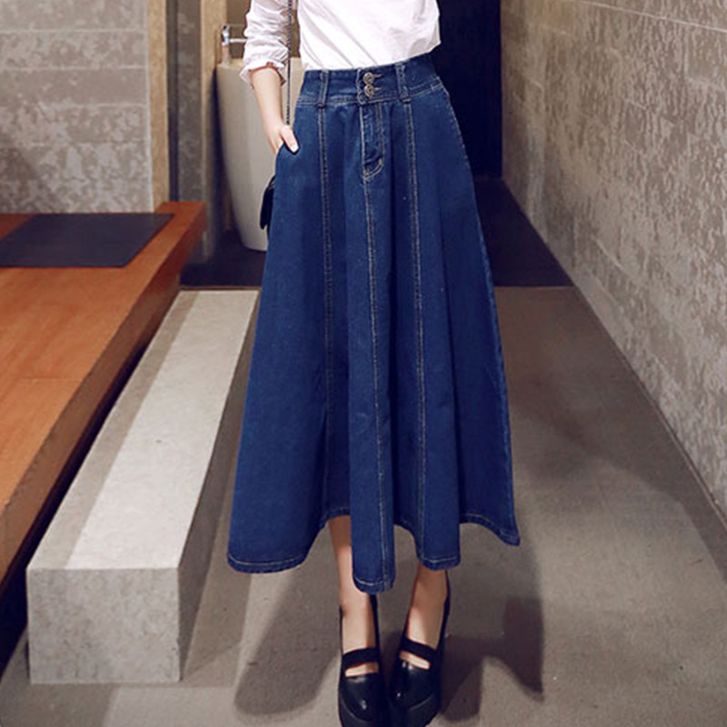 Paige cowboy longuette Autumn and winter 2019 new pattern Korean Edition Pompous skirt skirt Bouffancy Pendulum Umbrella skirtin the Women's clothing/Boutique , Skirts  category - from Buy2taobao.com to provide professional Taobao agent buy service