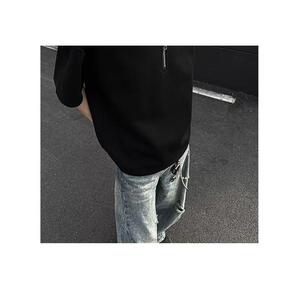 1506-1/TM231/P35美式潮牌短袖t恤男夏季百搭休闲半拉链半袖图片