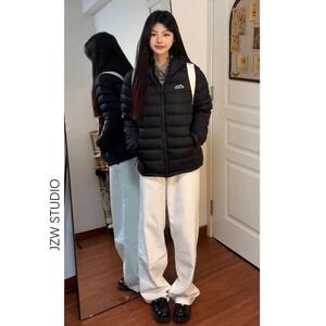 1506/Q5610/P65轻薄连帽小棉袄外套女冬季加厚排骨羽绒棉服棉衣1图片