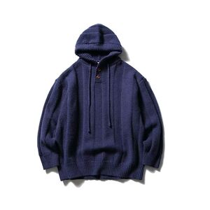 1506/QM2320/P57冬季套头纯色毛衣外套男女高级感连帽针织衫1图片