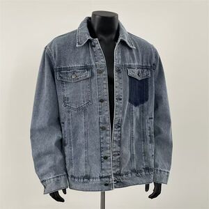 1506-1/JA071/P81高质量美式立体破洞牛仔外套男春宽松工装夹克图片