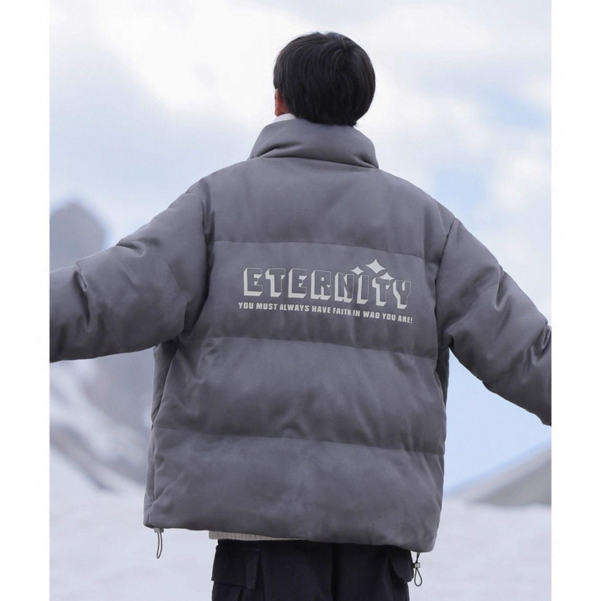 1506-1/MM2691/P54潮牌冬装加厚白色面包服棉服外套男嘻哈，男装棉衣，星座1506-1