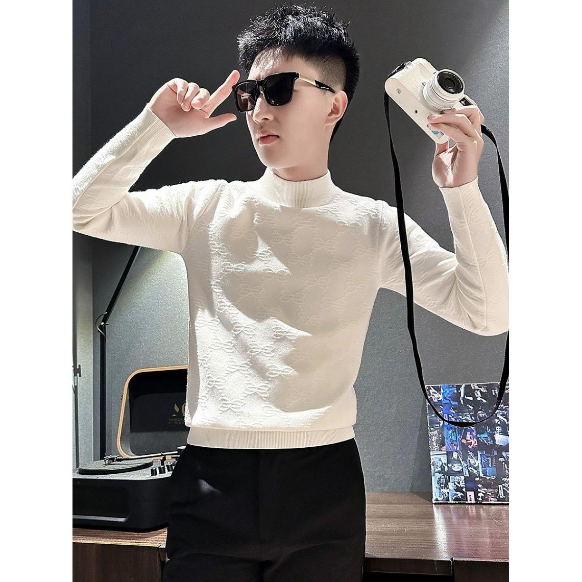 1506/M34671/P60半高领简约针织打底衫毛衣男秋冬新款1,男装T恤,星座1506-1