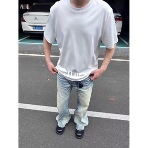 1506-1/K83731/P50莱赛尔浅色牛仔裤男女宽松直筒长裤图片