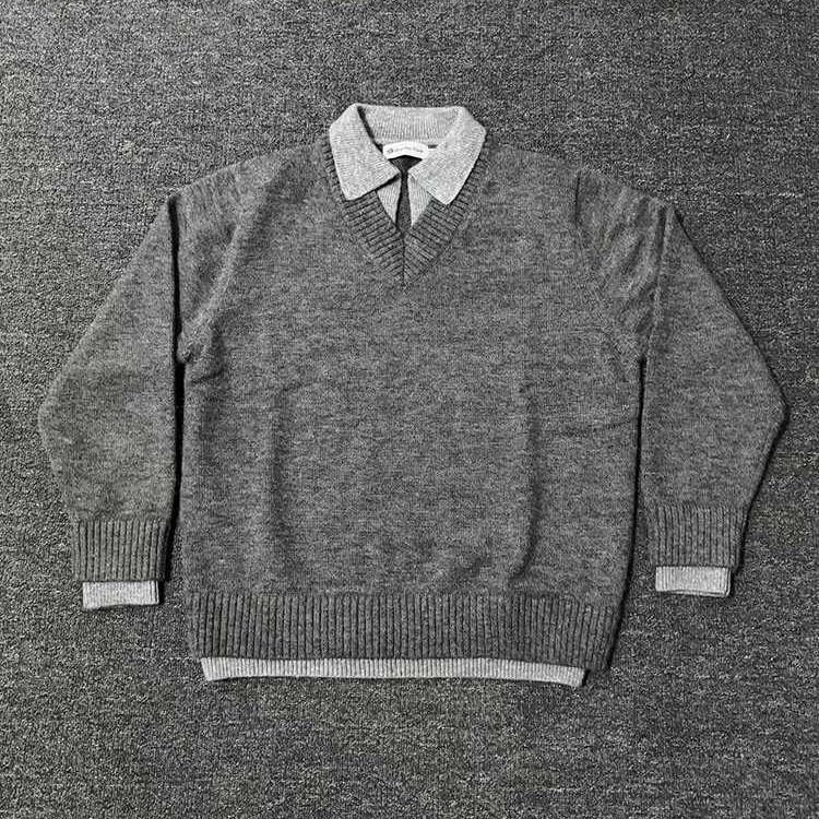 1506-1/M50121/P71美式复古假两件v领毛衣男款,男装针织衫/毛衣,星座1506-1