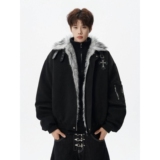 1506/MMY121/P109日系复古冬季潮牌宽松情侣加厚保暖棉袄潮2，男装棉衣，星座1506-1