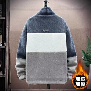 1506/MYGM0111/P49男士夹克秋冬季加绒加厚款保暖摇粒绒服2图片
