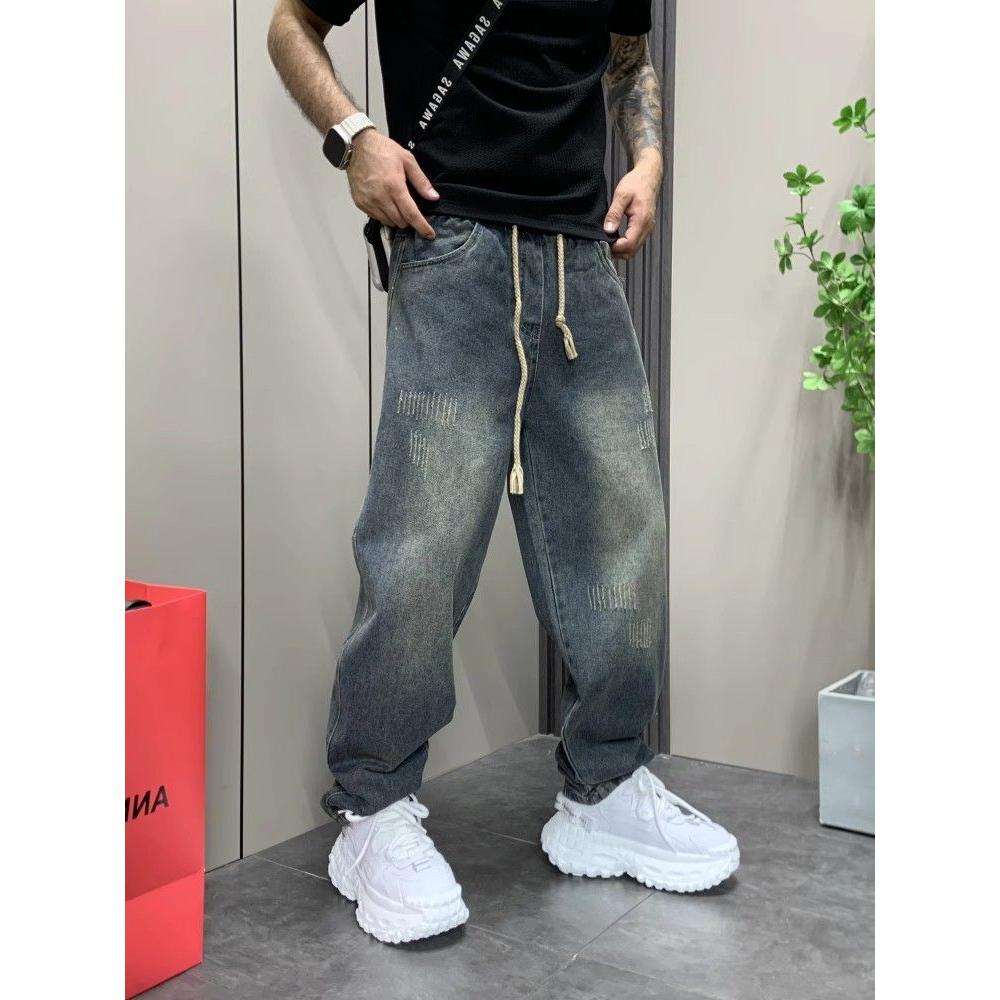1506/QK8410/P50美式休闲复古渐变色水洗牛仔裤男长裤子1,男装牛仔裤,星座1506-1