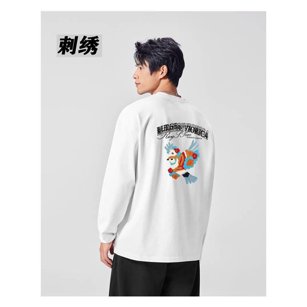 1506-1/TUT90281/P39夏季新款潮牌设计宽刺绣款长袖T，男装T恤，星座1506-1