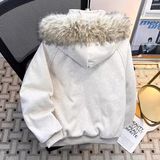 1506/M3671/P86毛呢棉服男女冬季保暖毛领拼接情侣棉衣外套1，男装棉衣，星座1506-1