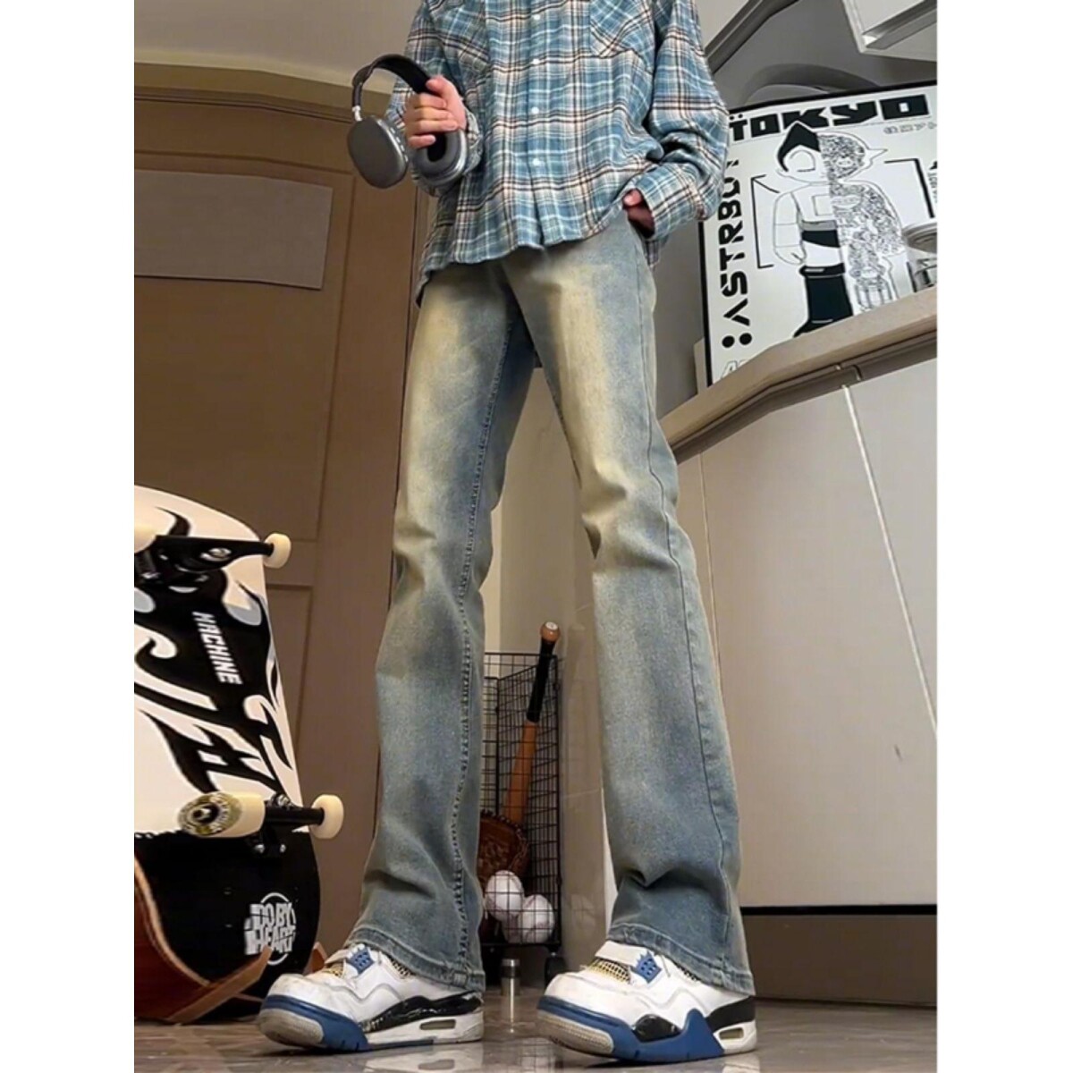 1506-1/K88131/P36秋季新款复古蓝牛仔裤男款美式高街,男装牛仔裤,星座1506-1