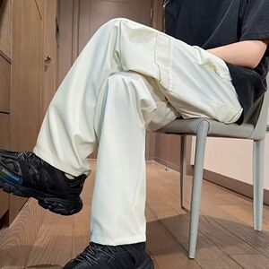 1506-1/KYMF431/P40机能工装裤男大码宽松直筒阔腿图片