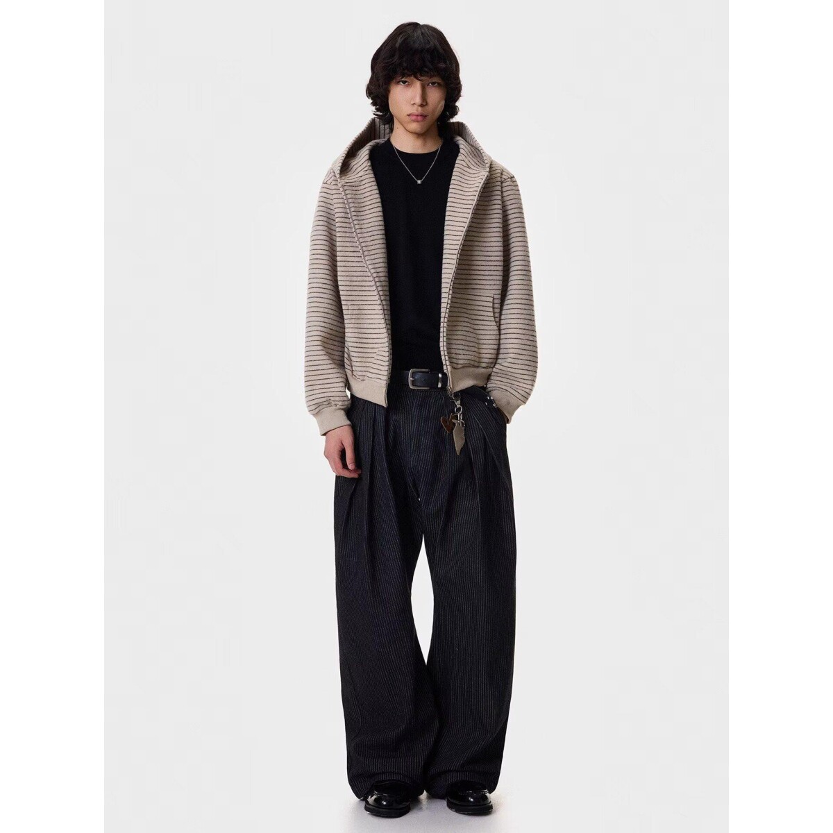 1506/WW0361/P77冬季连帽针织套头加厚卫衣男韩系宽松设计感百搭1,男装卫衣,星座1506-1