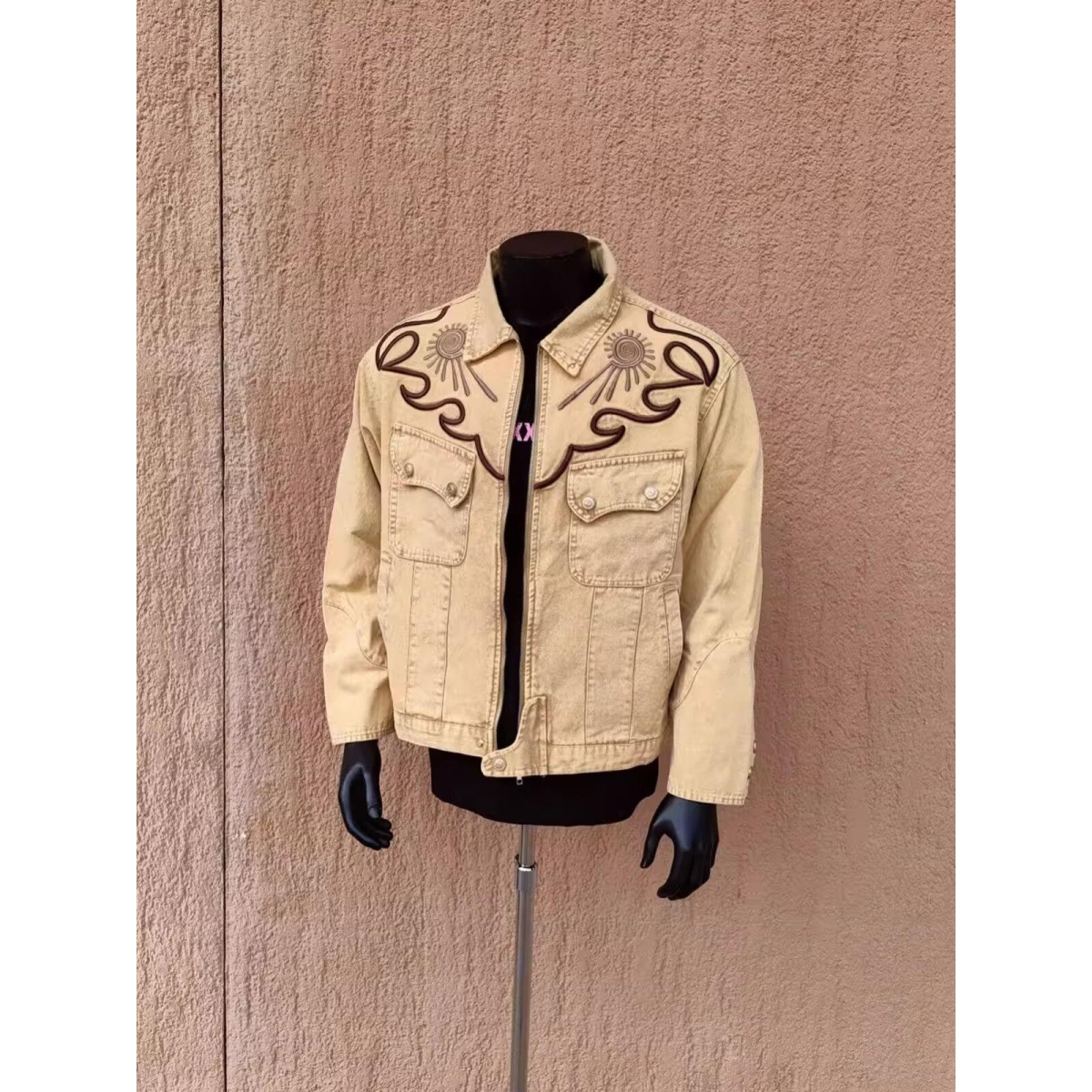 1506-1/J25731/P88秋季新款时尚宽松休闲通勤宽松女白色牛仔套装，男装休闲套装，星座1506-1