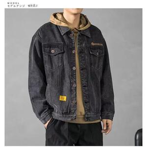 1506-1/JS6071/P44美式复古水洗牛仔外套男士图片