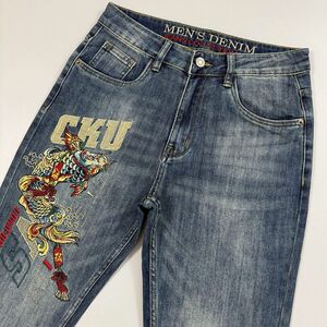 1506-1/K31921/P53修身弹力牛仔裤小脚裤男百搭长裤子图片