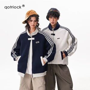 1506/WK26491/P46美式拼接运动卫衣女秋季新款潮牌休闲外套2图片