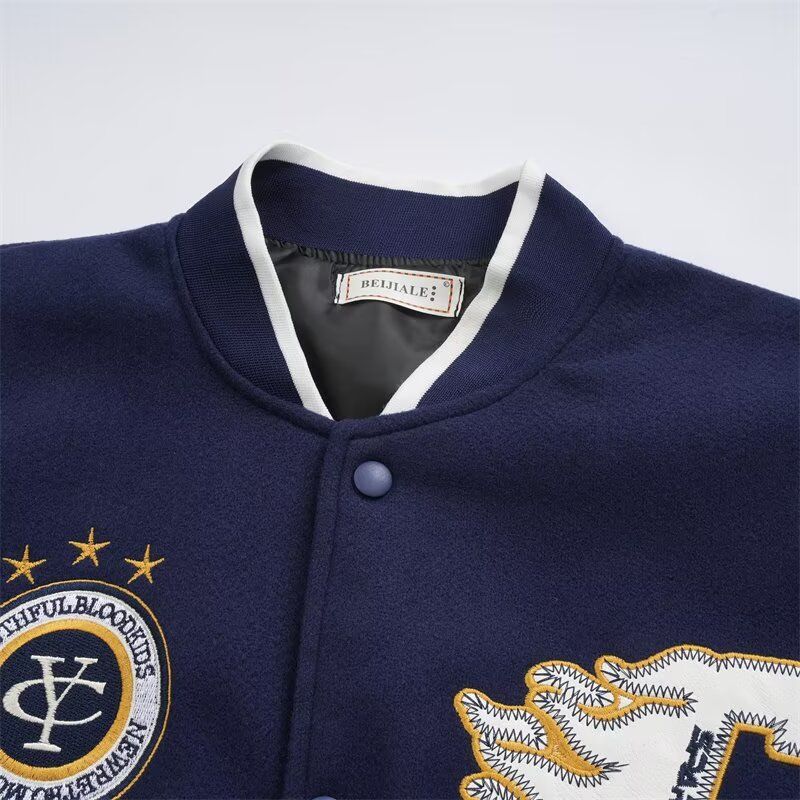 1506-1/JJ7101/P66潮牌情侣美式复古撞色棒球服夹克，男装夹克，星座1506-1