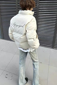 1506/MC911/P57复古美式潮流字母印花棉衣棉服男秋冬面包服外套1图片