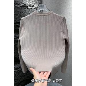 1506/MM8891/P56长袖内搭圆领纯色韩版显瘦套头毛衣上衣1图片