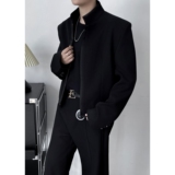 1506-1/XK1111/P75王嘉尔明星同款休闲立领开衫西服潮牌短款外套，男装西服，星座1506-1
